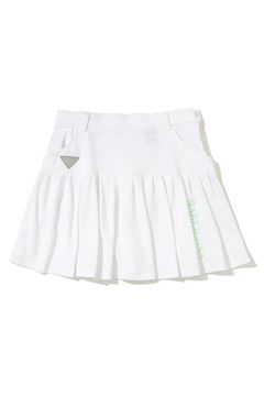 【26SS】【CODE COLLECTION】【レディース】 JFSK / リブボーダー ギャザーフレアスカート (ホワイト)
