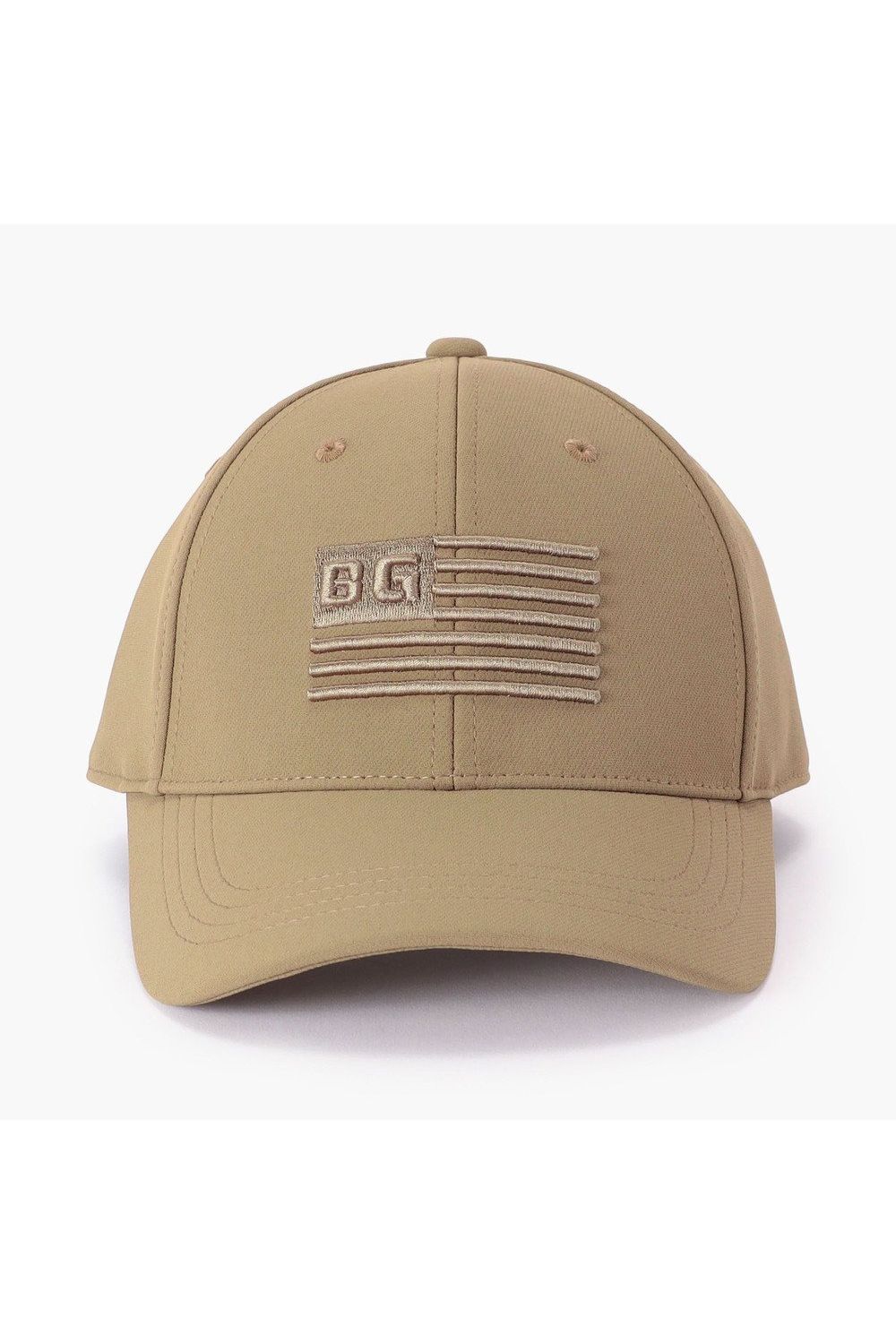 【26AW】 MEN’S BG FLAG CAP / フラッグモチーフ刺繍 キャップ (ベージュ)