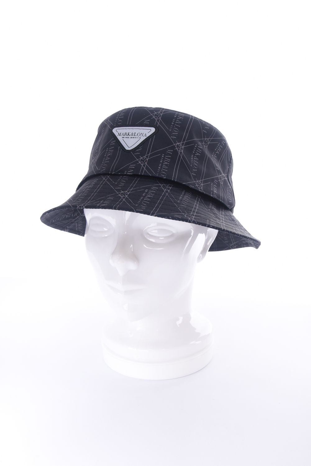 【26SS】【CODE COLLECTION】 TGHT / ジオメトリックパターン サンシールド付き バケットハット (ブラック)