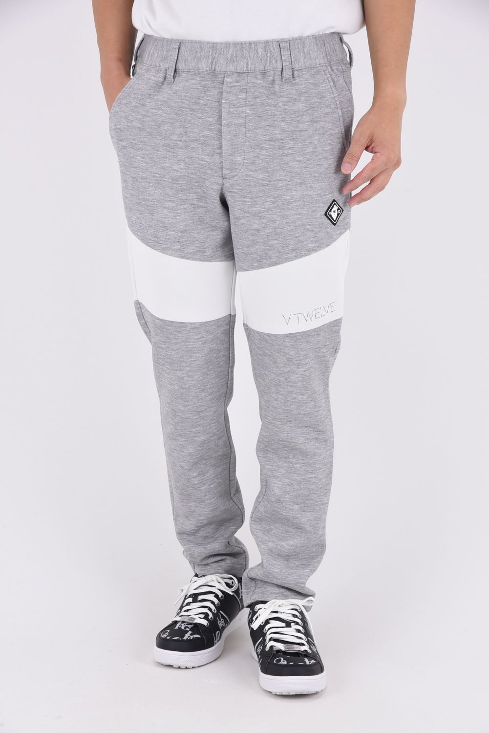 【25AW】 SW HC PANTS / ツートーン 異素材切り替え ロングパンツ (ホワイト)