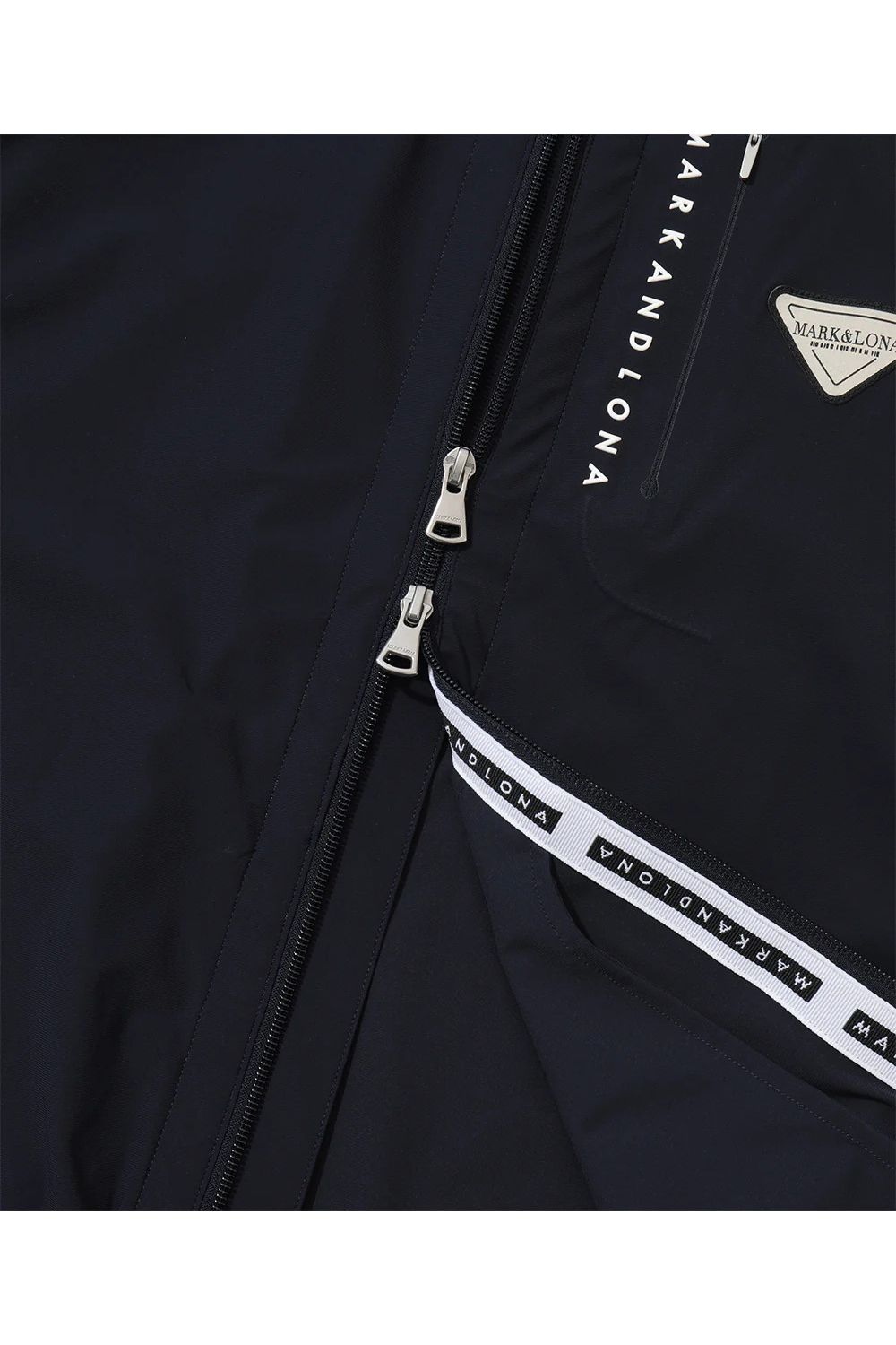 【26SS】【CODE COLLECTION】 THZJ / ストレッチナイロンタフタ ジャカードテープ ジップアップブルゾン (ネイビー) (4月中旬入荷予定)