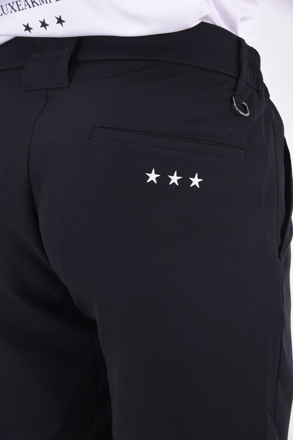 BASIC LOGO SHORT PANTS / ベーシック ロゴ ストレッチ ショートパンツ (ブラック)