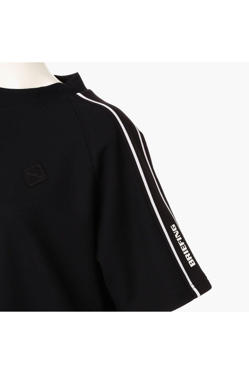 【26SS】【レディース】 WOMEN’S LINE HIGHNECK RF / カノコ生地 ラインロゴテープ リラックスフィット モックネックTシャツ (ブラック)