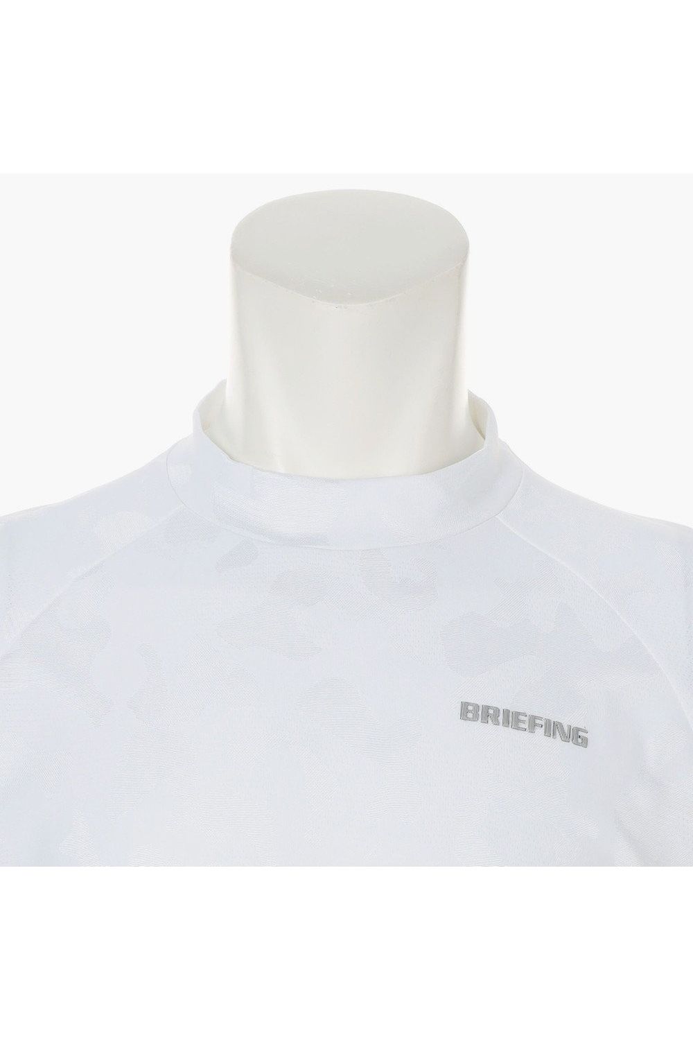 【26SS】 MEN’S CAMO JQ HIGHNECK / カモフラージュジャカード リラックスフィット モックネックTシャツ (ホワイト)