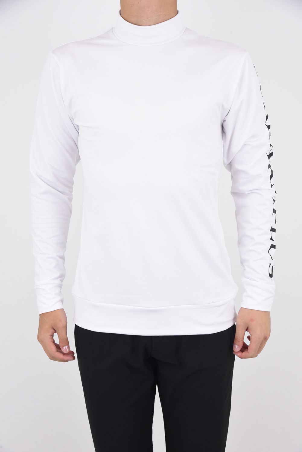 BACK BIG LOGO HIGH NECK T-SHIRTS / ロゴ ハイネック Tシャツ ホワイト