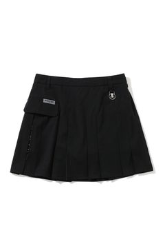 【26AW】【レディース】 OBLIQUE PLEATED SKIRT / バイアスデザイン プリーツスカート (ブラック)
