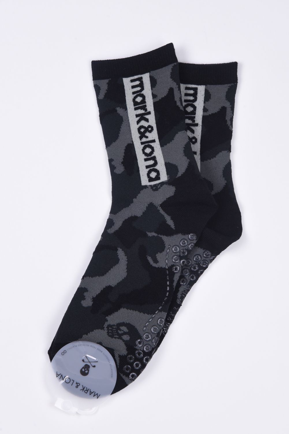 【26SS】 GAUGE CAMO ESSENTIAL CREW SOCKS / オリジナルカモジャカード ボックスロゴ クルーソックス (ブラック)
