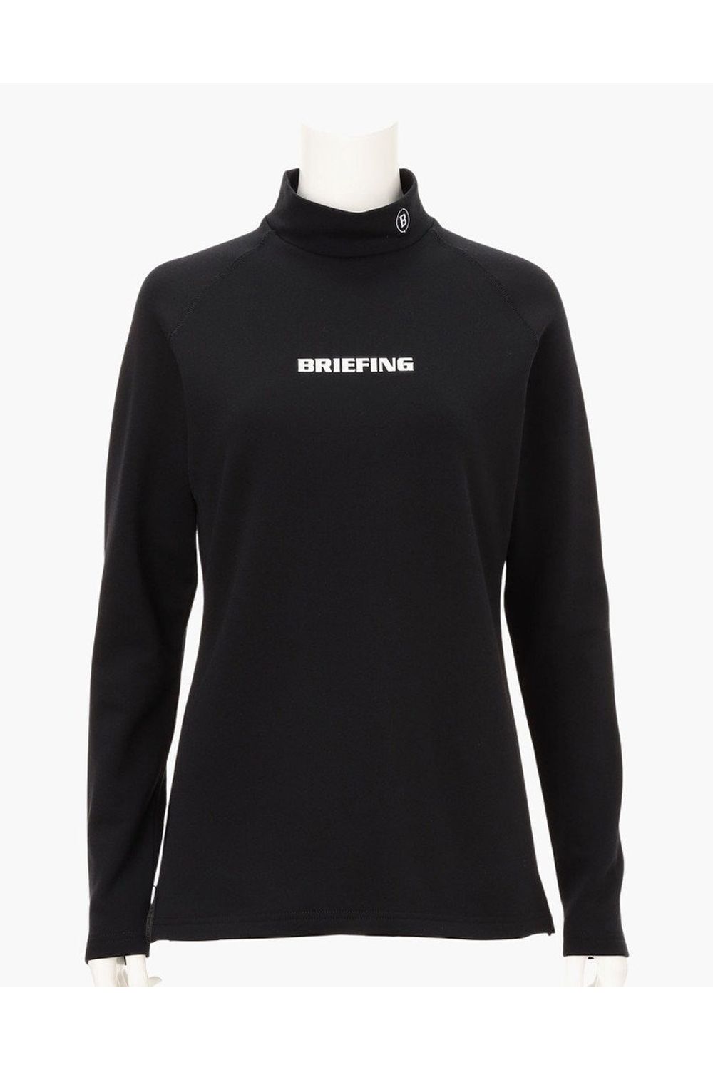 【25AW】【レディース】 WOMEN’S WARM LS HIGHNECK / 裏起毛 ブランドロゴ モックネックTシャツ (ブラック)