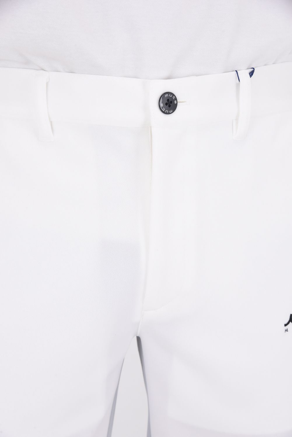 【25AW】 COMBINATION EASY SLACKS / 異素材切り替え サイドライン風 イージースラックス (ホワイト)
