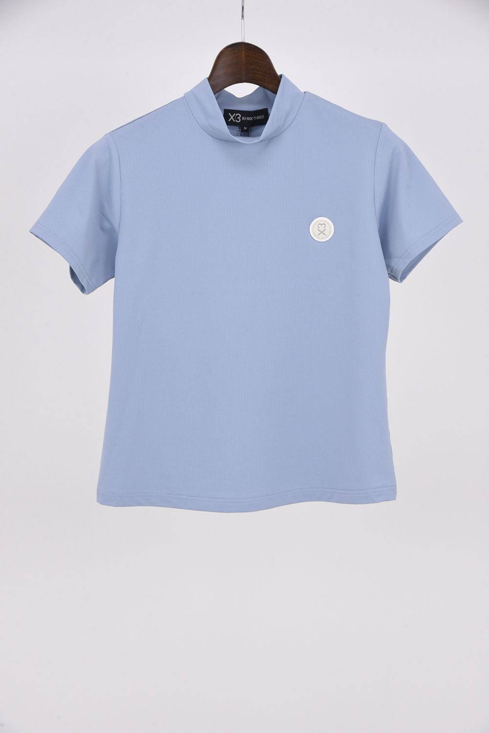 【26SS】【レディース】 DOT MESH MOCK TEE / ドットメッシュ モックネックTシャツ (ブルーグレー)