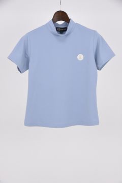 【26SS】【レディース】 DOT MESH MOCK TEE / ドットメッシュ モックネックTシャツ (ブルーグレー)