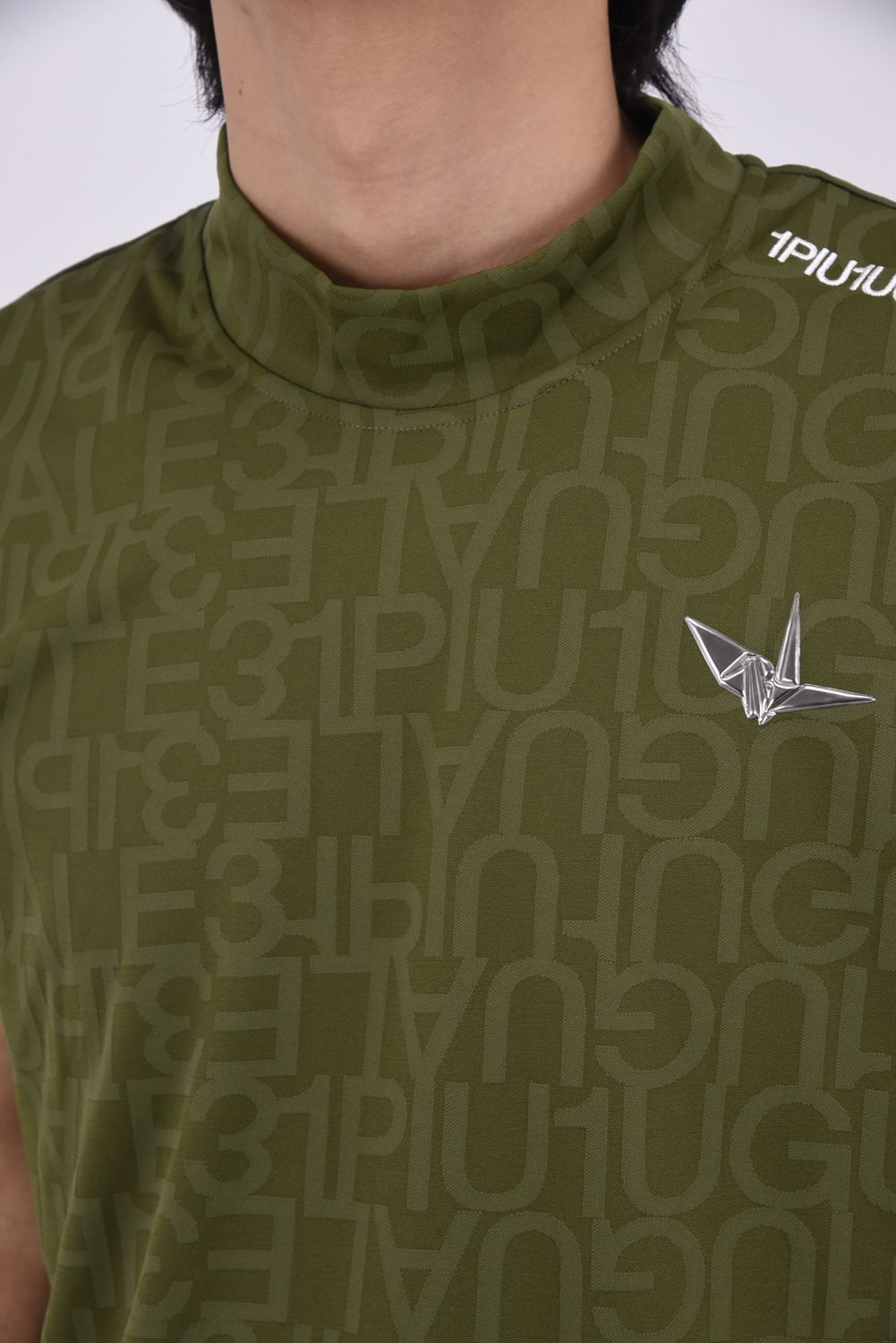 【26SS】 JACQUARD MOCK NECK  / ジャガード モックネック (カーキ)