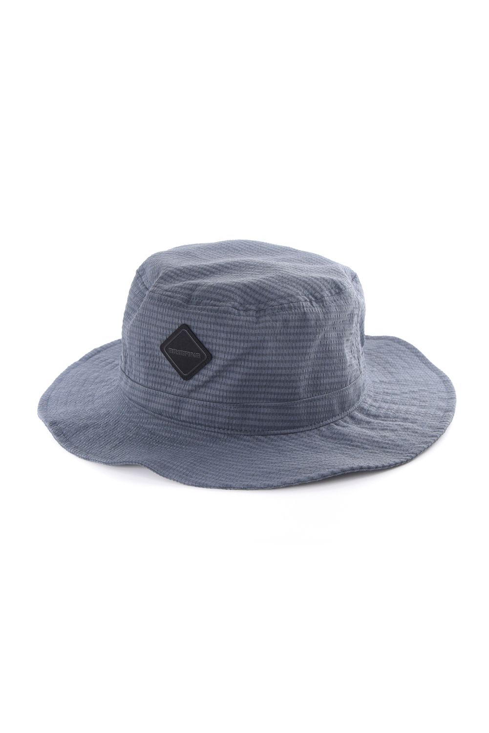 【26SS】 MEN’S SEERSUCKER WIDE HAT / シアサッカー ダイヤモンドロゴ ワイドハット (チャコール)