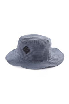 【26SS】 MEN’S SEERSUCKER WIDE HAT / シアサッカー ダイヤモンドロゴ ワイドハット (チャコール)