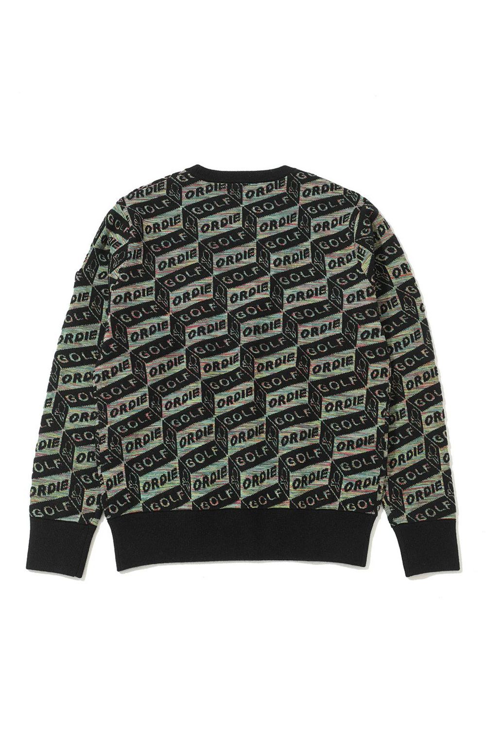 【2025AW】 DÉPÊCHE GEOMETRY JACQUARD KNIT / ジオメトリックパターン プルオーバーニット (ブラック)