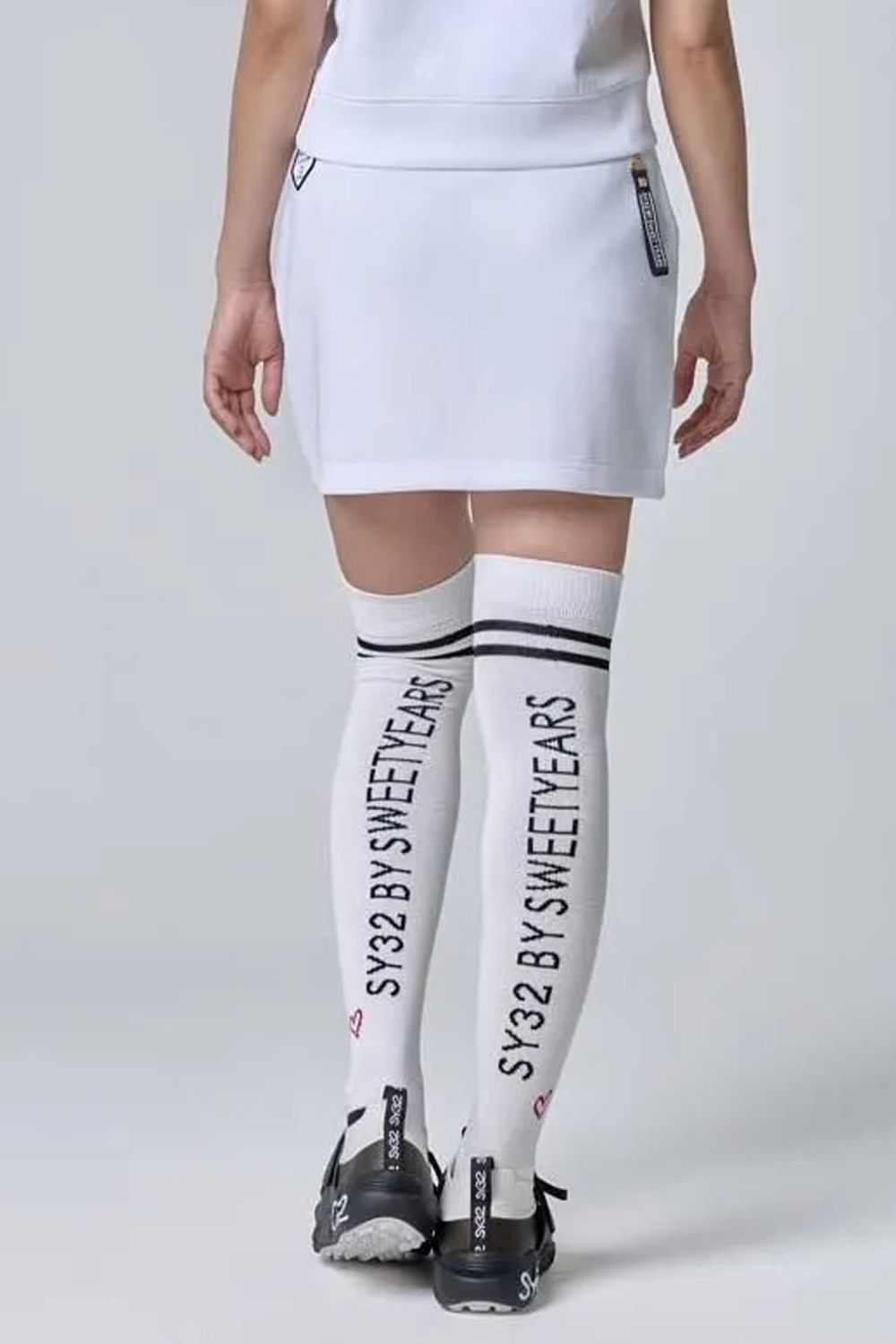 【26AW】【レディース】 DOUBLE MESH KNIT SKIRT / メッシュジャカード ダンボールニット スカート (ホワイト)*