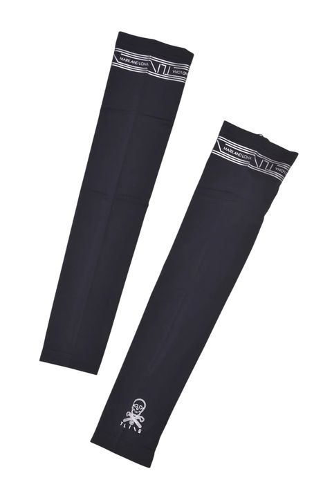 【26SS】【T-LINE】 ARM COVER / ブランドロゴ箔プリント アームカバー (ブラック)