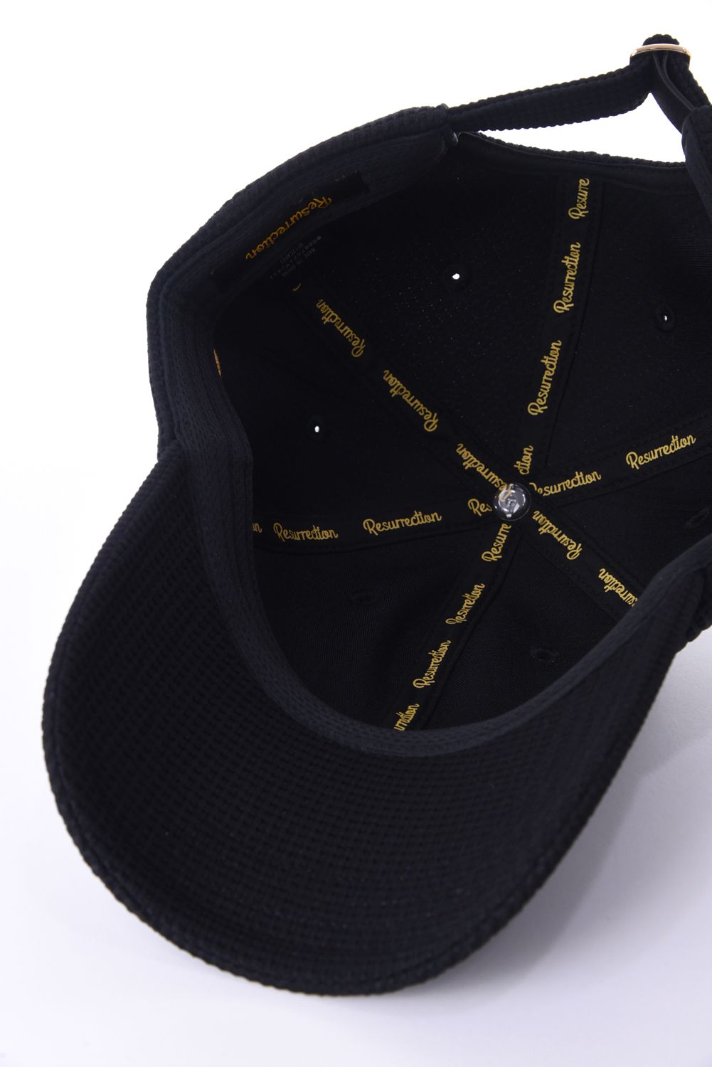 【26SS】 SILICON TAG WAFFLE CAP / シリコンタグ ワッフル キャップ (ブラック)*