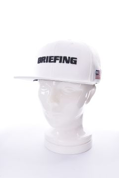 MENS BASIC FLAT VISOR CAP / ブランドロゴ ベーシック フラットキャップ ホワイト