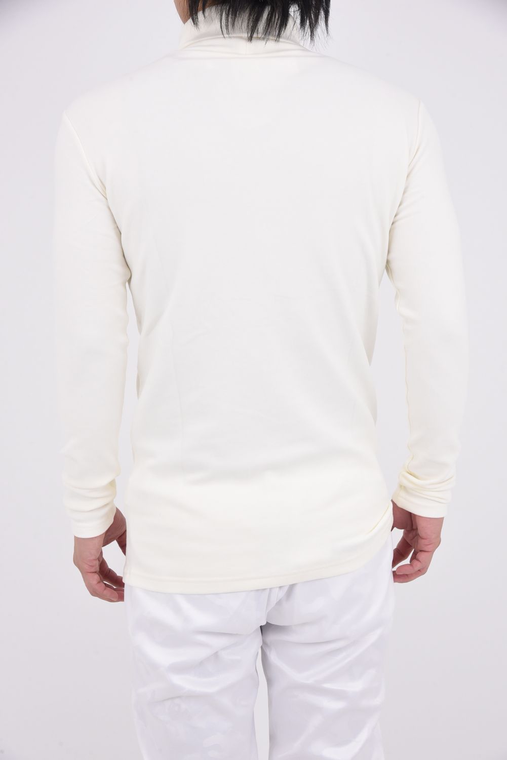 【2025AW 木村拓哉さん着用 VOL.3】 IC●N MOCK NECK LAYER / フリース素材 サークルスカル ロングスリーブ モックネックTシャツ (ホワイト)