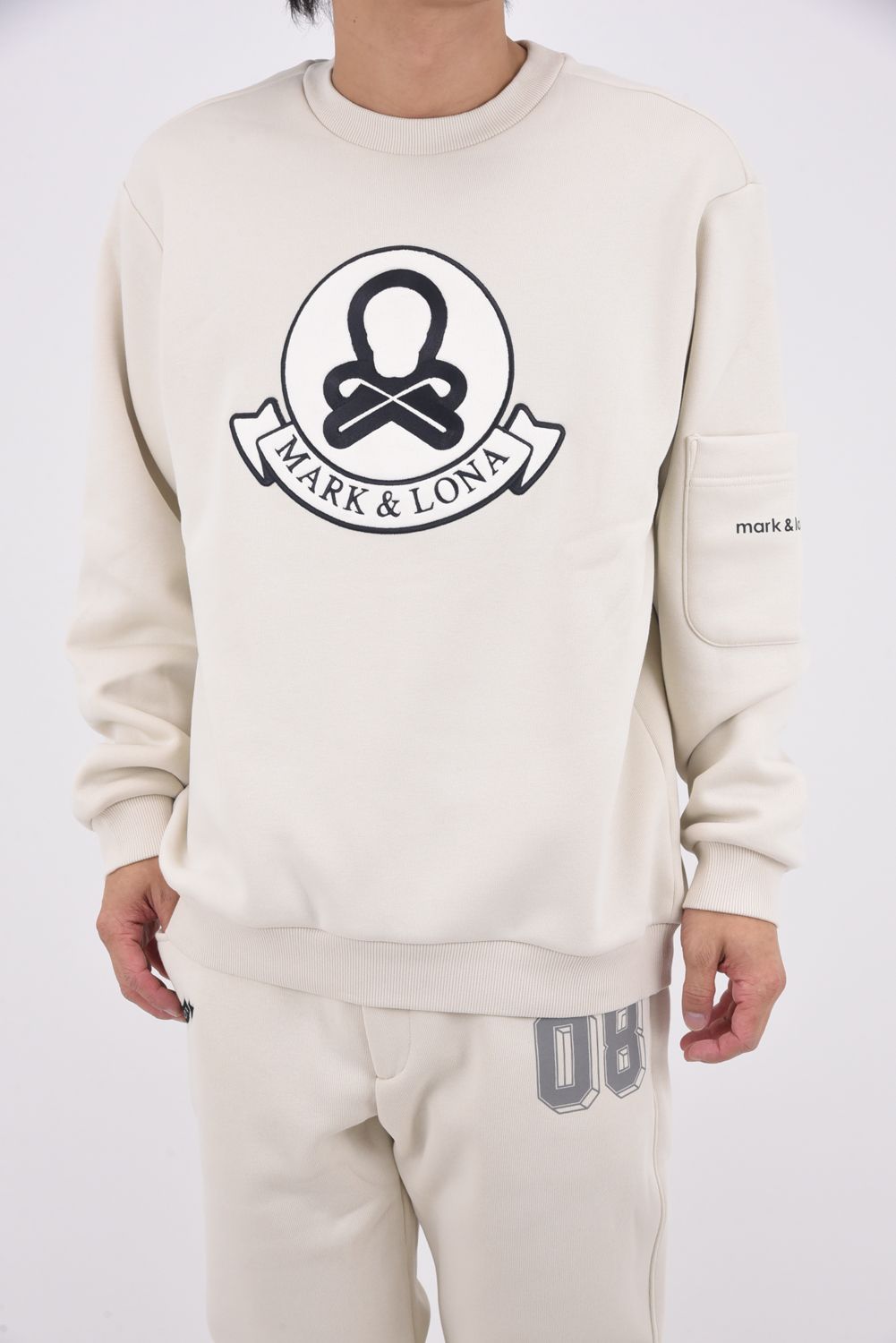 【2025AW】 PULLOVER / 裏フリース スウェット素材 ブランクスカル刺繍 プルオーバー (オフホワイト)