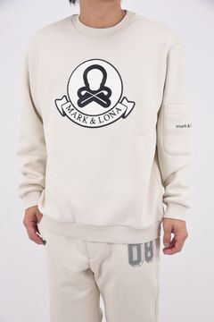 【2025AW】 PULLOVER / 裏フリース スウェット素材 ブランクスカル刺繍 プルオーバー (オフホワイト)
