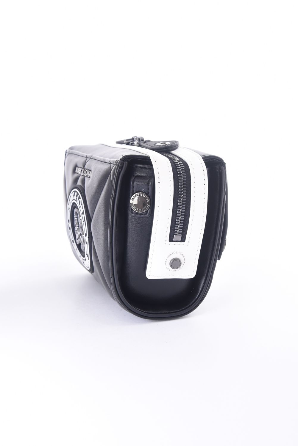 ETERNAL QUILTED 2-WAY BELT BAG / シンセティックレザー サークルスカル キルティング 2WAYウエストポーチ (ブラック)