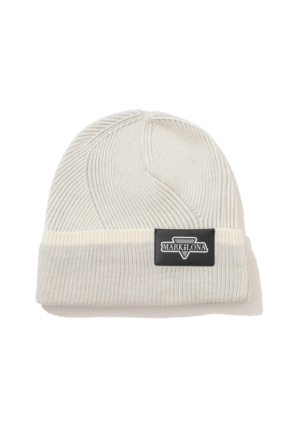 【2025AW 木村拓哉さん着用 VOL.8】【CODE COLLECTION】 SWBN / 変則リブ編み プリントネーム ニットキャップ (ホワイト)