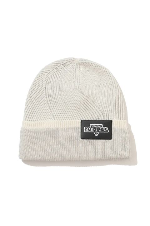 【2025AW 木村拓哉さん着用 VOL.8】【CODE COLLECTION】 SWBN / 変則リブ編み プリントネーム ニットキャップ (ホワイト)