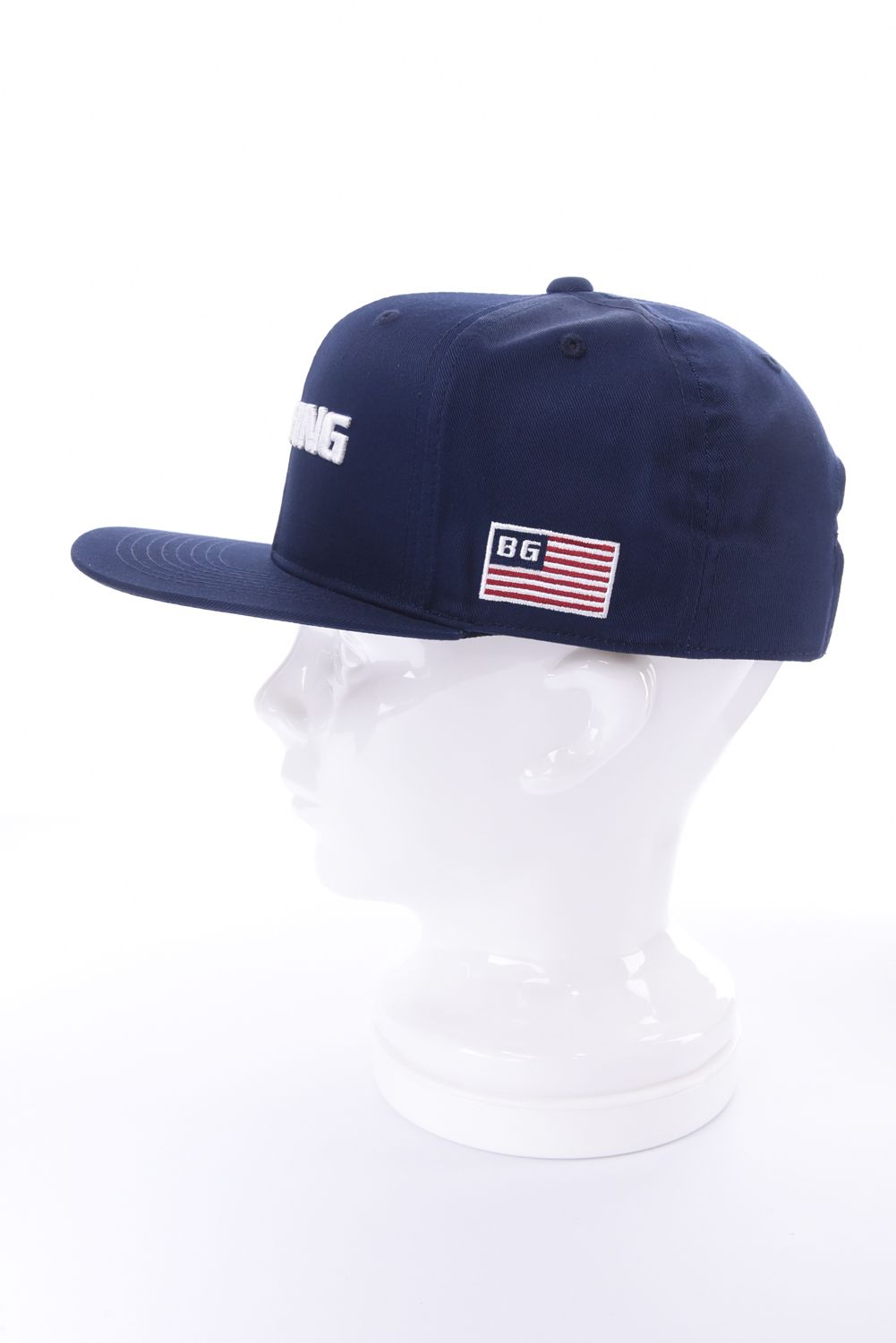 【26SS】 MEN’S BASIC FLAT VISOR CAP / ベーシック ブランドロゴ フラットキャップ (ネイビー)