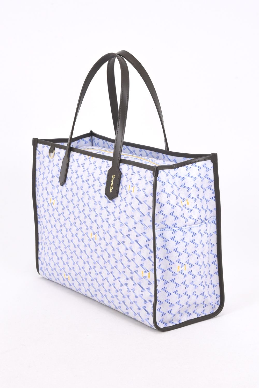 【26SS】  LANIUS SQUARE BIG (ラニウス スクエア ビッグ) / ブランドオリジナルテキスタイル ボストンバッグ （アクア）*