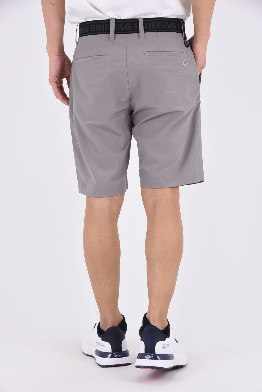 【26SS】 MEN’S COOLCORE LOGO ELASTIC SHORT PANTS / クールコア ウエストゴムベルト ショートパンツ (グレー)