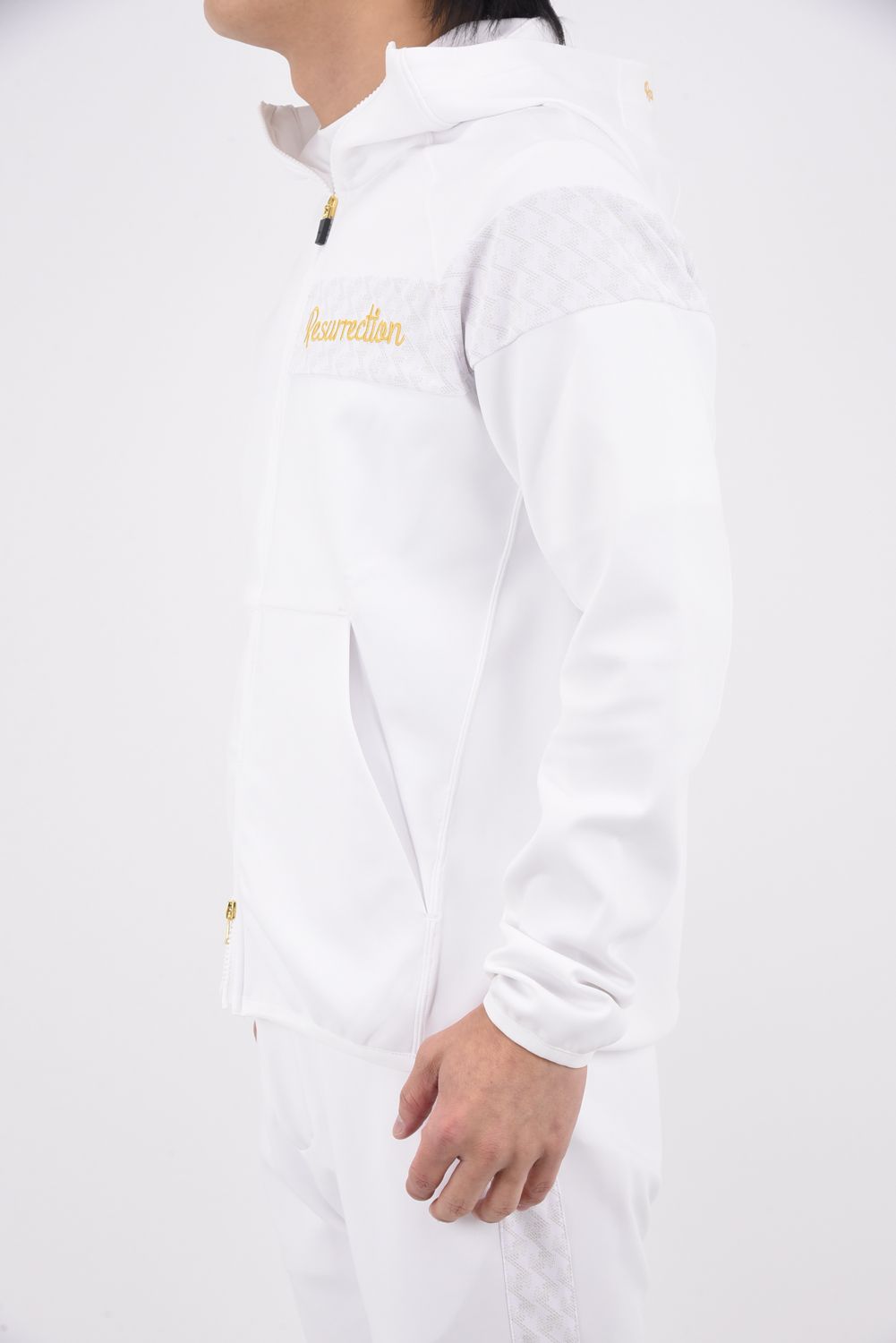 【26SS】 GM ACCENT LINE ZIP UP PARKER / モノトーンシリーズ アクセントライン ジップアップパーカー (ホワイト)*