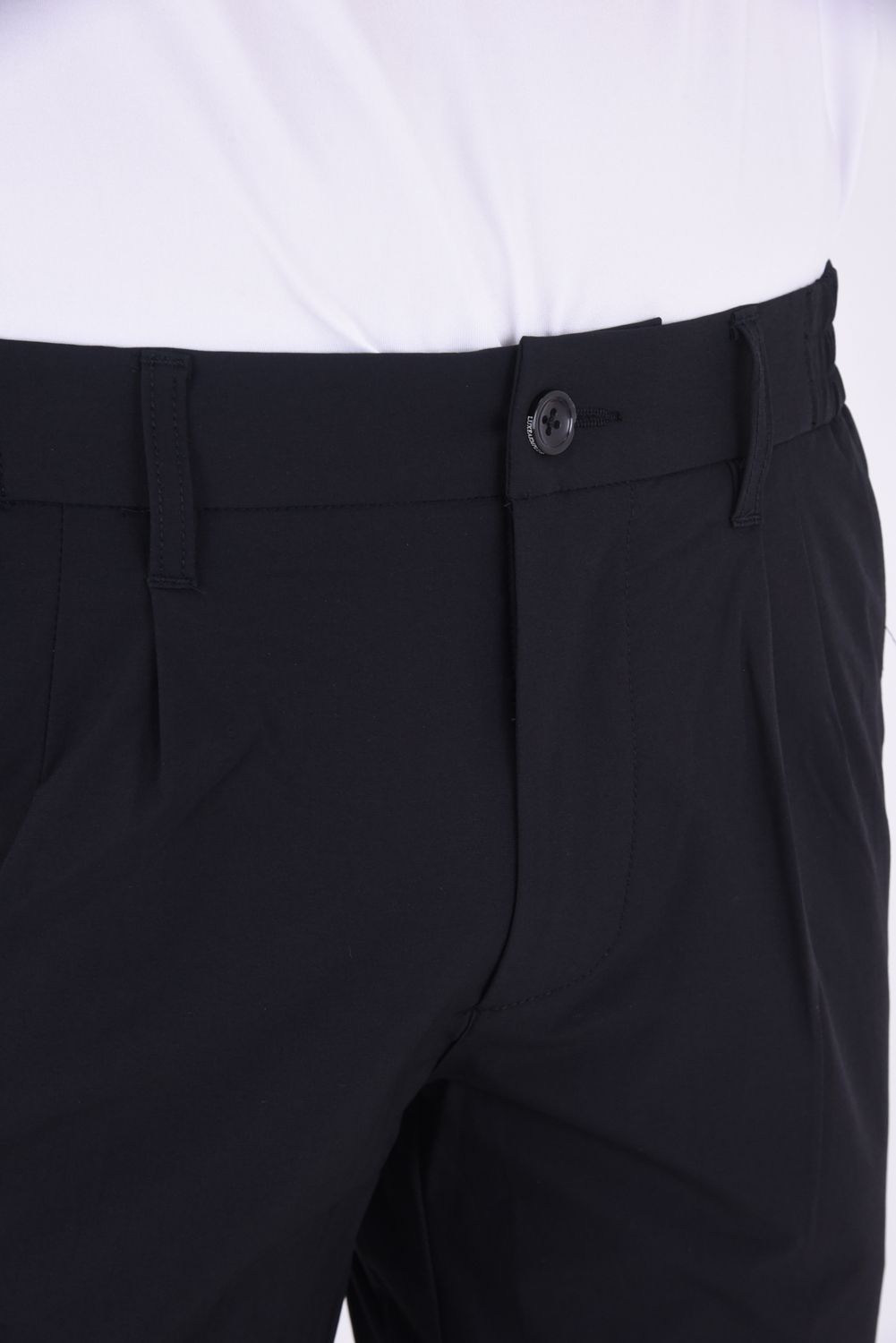 【春夏仕様】SUPER STRETCH LOGO PANTS /  スーパーストレッチ ロゴ ロングパンツ (ブラック/ブルー)