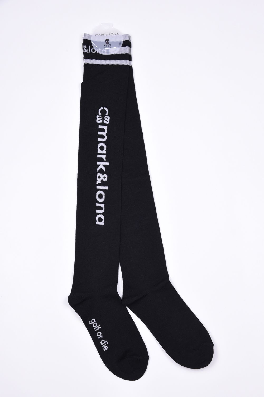 【26AW】【レディース】 SLEEK OVER-THE-KNEE SOCKS / ジャパンメイド サイドロゴジャカード オーバーニーソックス (ブラック)