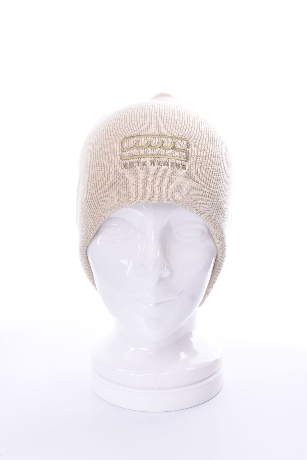 muta - KNIT CAP / ポイントロゴ ニットキャップ ベージュ | GOSSIP GOLF