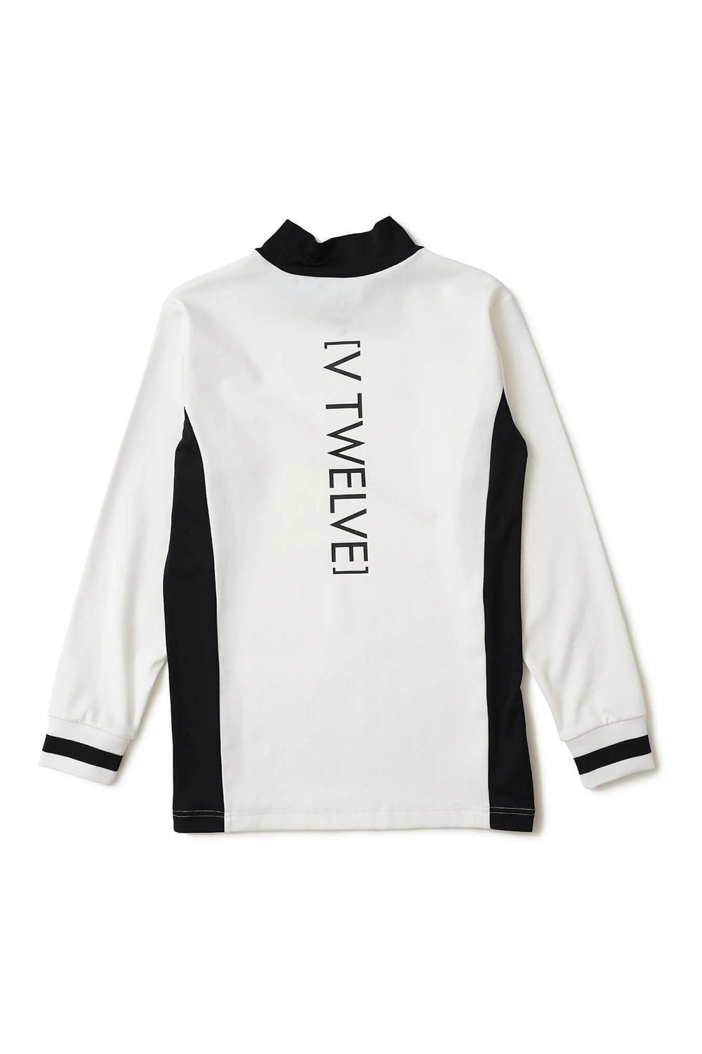 【レディース】 RIB MOCK / バイカラー ロングスリーブ モックネック （ホワイト）