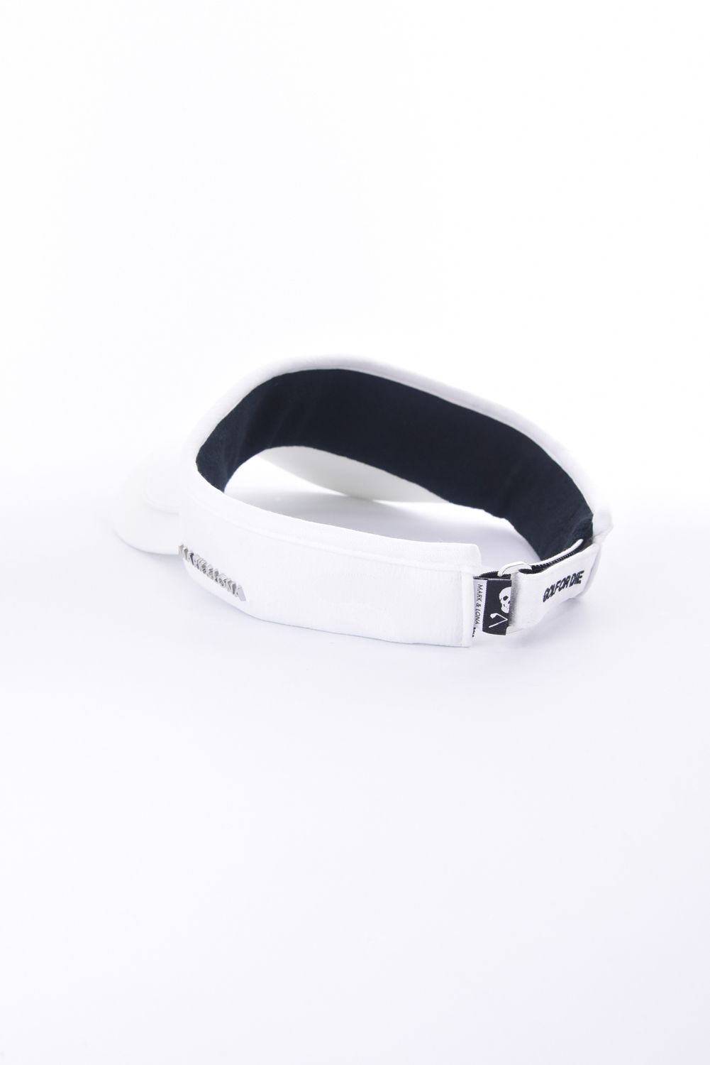 【2026SS 木村拓哉さん着用 VOL.1】 GAUGE CAMO LEATHER TRIM VISOR / カモフラージュパターン 異素材切り替え メタルプレート サンバイザー (ホワイト)