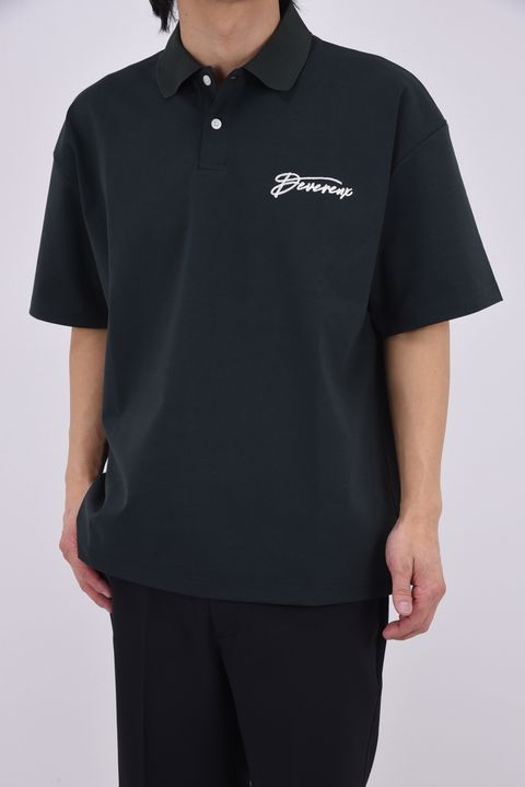 【26SS】 DVG OVER FIT POLO / バックプリント オーバーサイズ ポロシャツ (フォレスト)