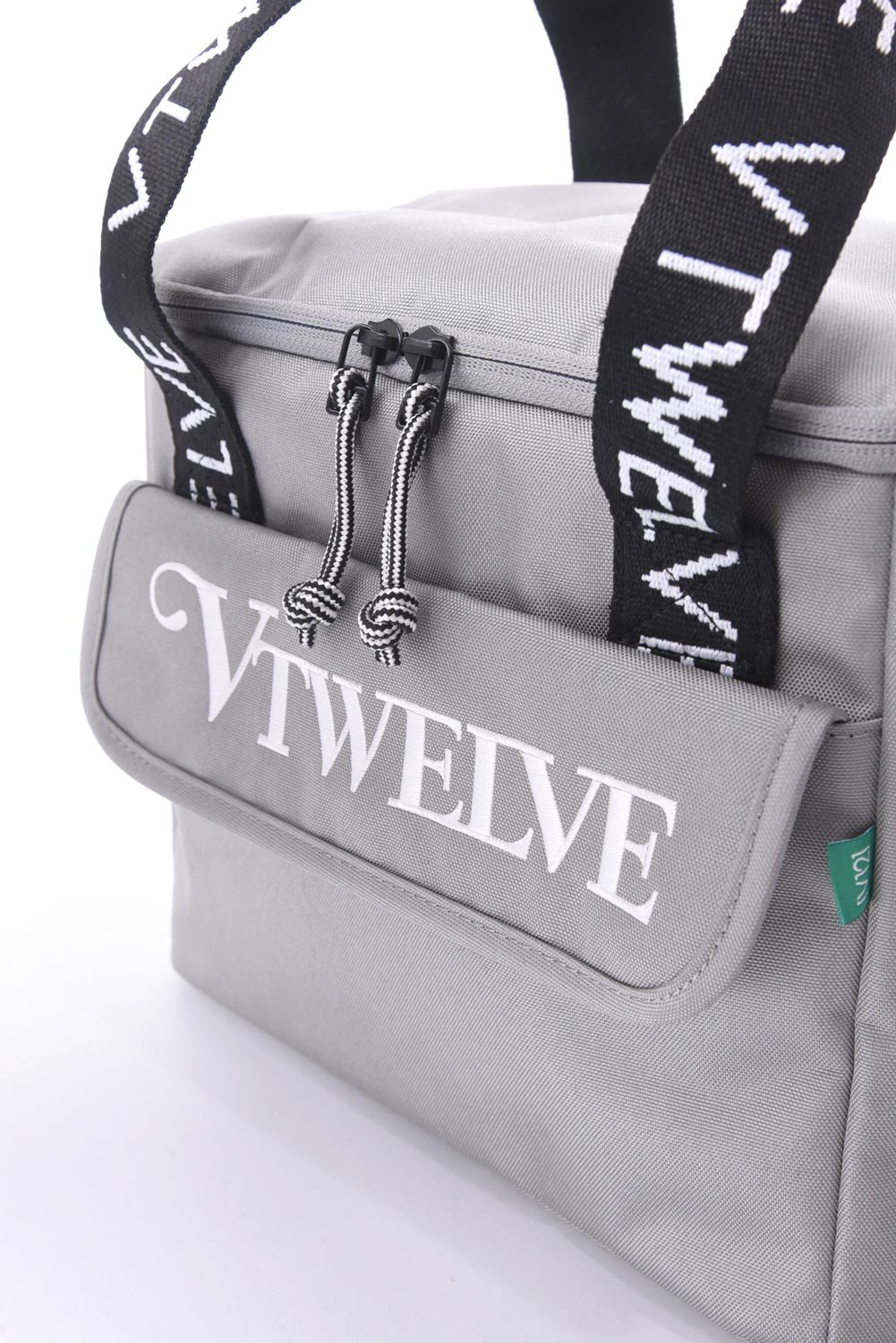 【26SS】 DOUBLE LOGO COOL BAG / ブランドロゴ刺繍 ボックス型クーラーバッグ (グレー)