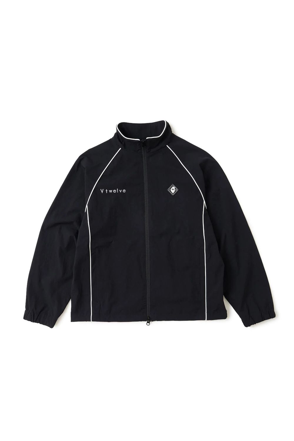 【26AW】 【レディース】 OH PIPE JKT / ホワイトパイピング バックプリント ナイロンジャケット (ブラック)