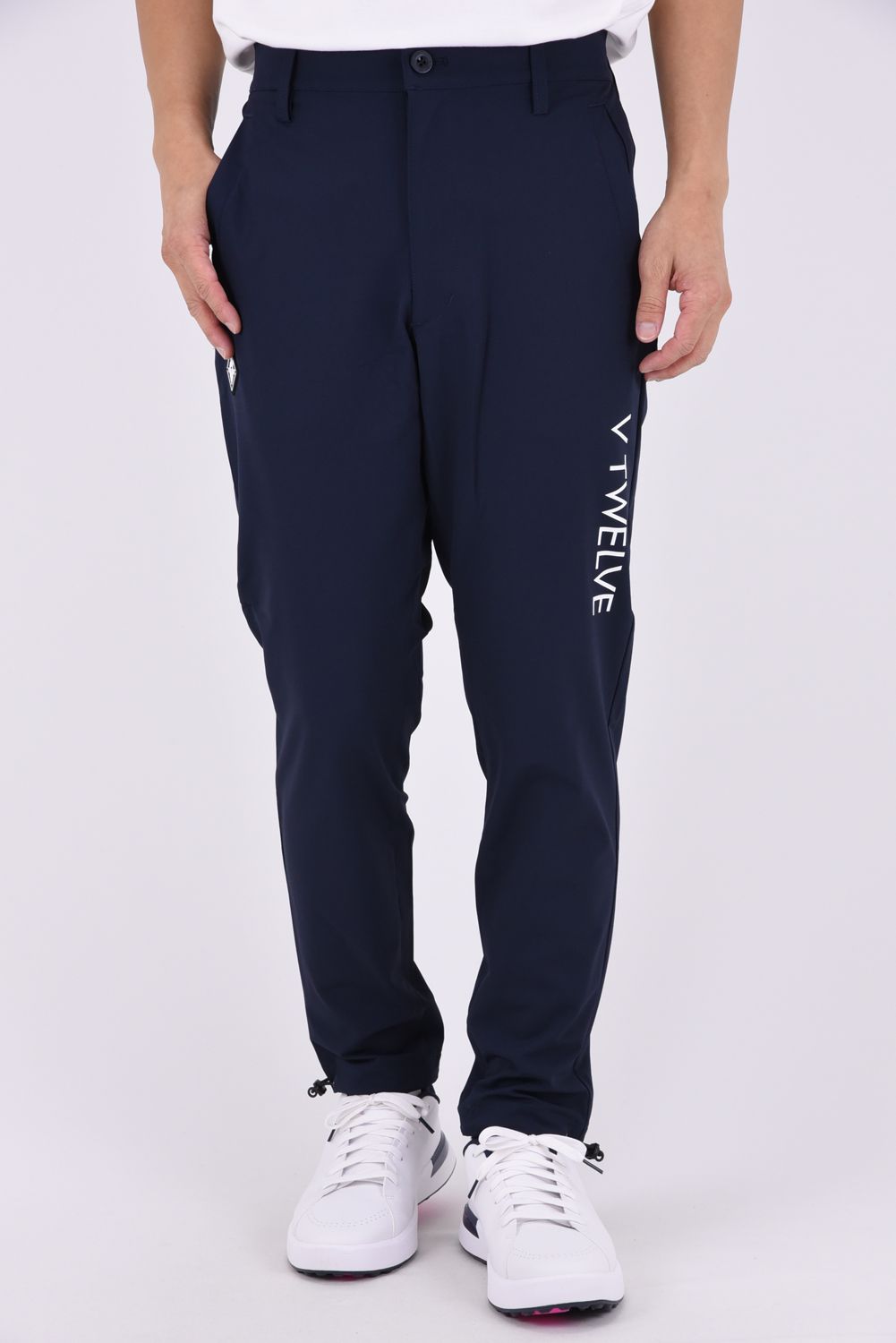 【26AW】 WB PANTS / サイドロゴ ウエストゴム ロングパンツ (ネイビー)