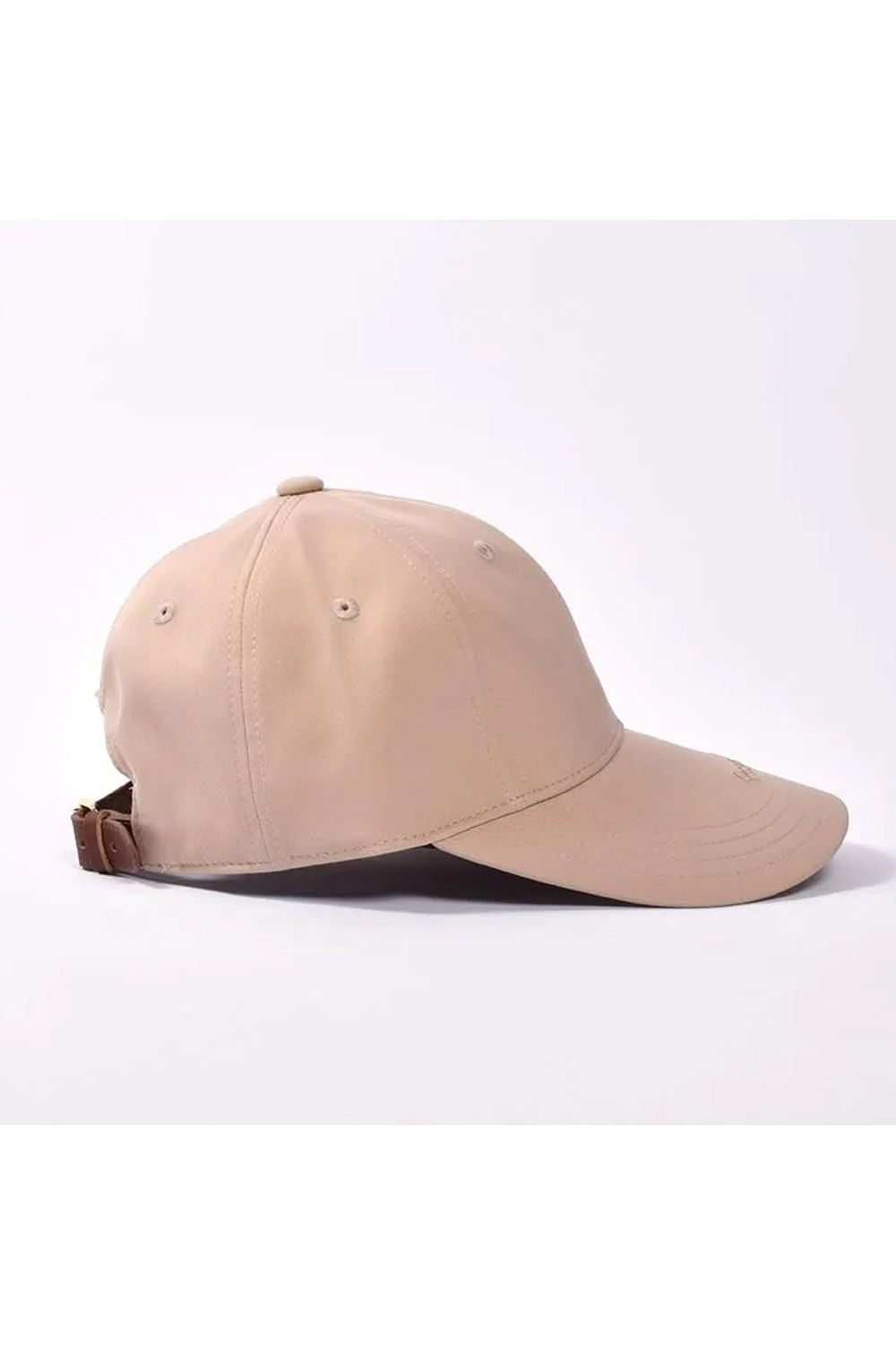 【26SS】 WIDE BRIM CAP / ブランドロゴ刺繍 本革ベルト つば広キャップ (ベージュ)