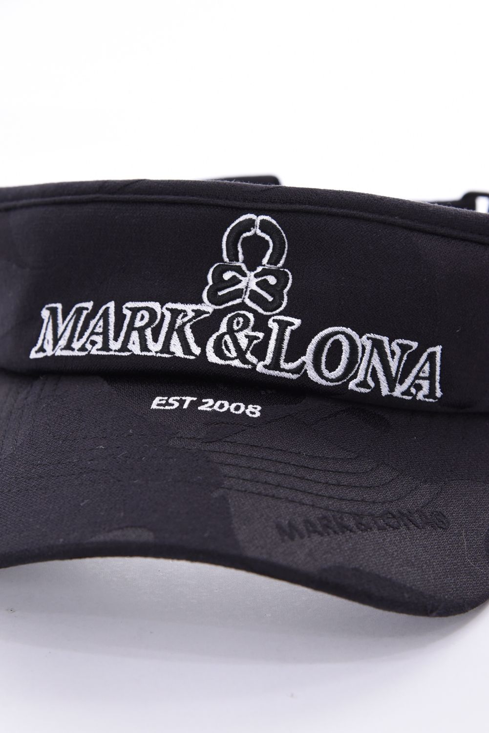 【26AW】 MERCURY CAMO STRETCH VISOR / シグネチャーカモ ブランドロゴ刺繍 ストレッチバイザー (ブラック)