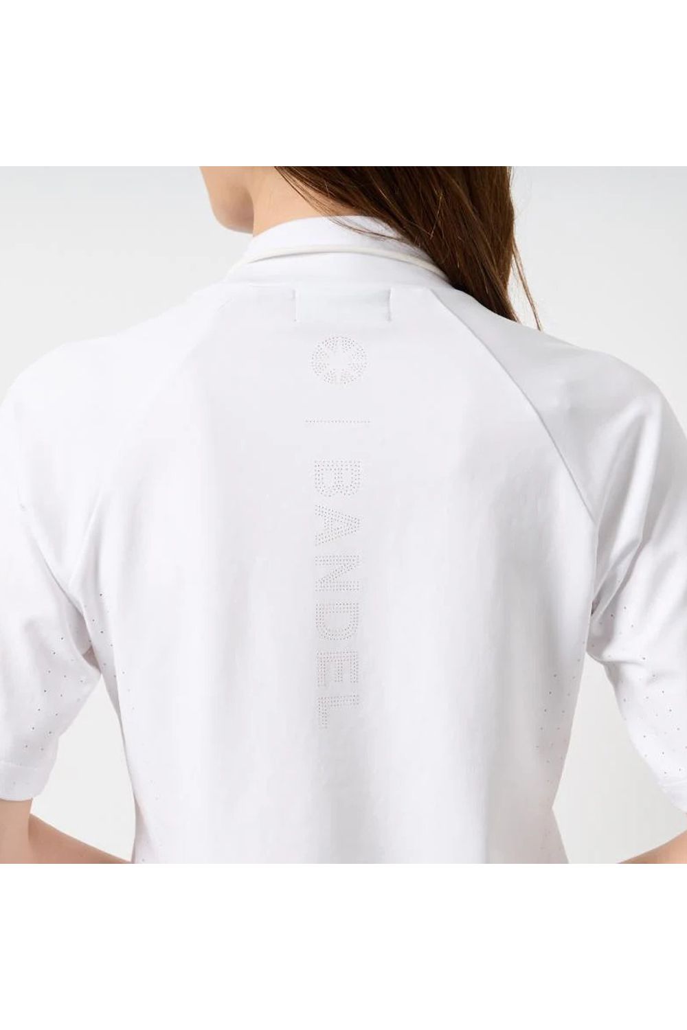 【26SS】 【レディース】 HEAT PUNCHING MOCK NECK / バックロゴ パンチング モックネックTシャツ (ホワイト)