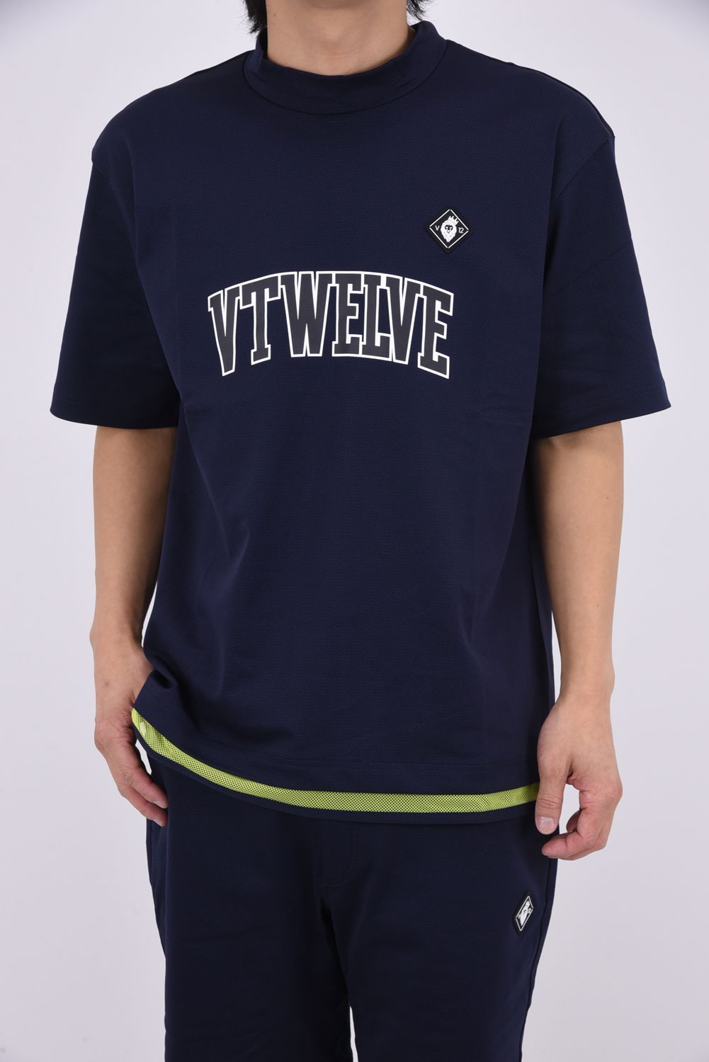 【26SS】 SNEAK MOCK / スニーク モックネックTシャツ (ネイビー)