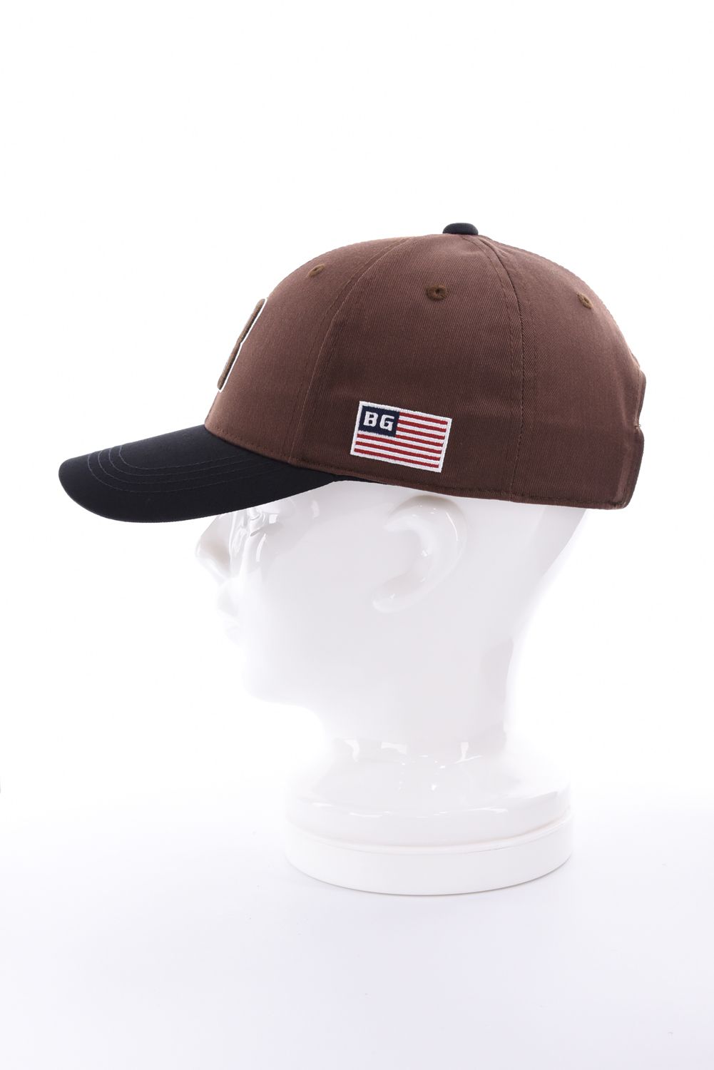 【26AW】 MEN’S 2-TONE INITIAL CAP / バイカラー ブランドイニシャル刺繍 キャップ (ブラウン)