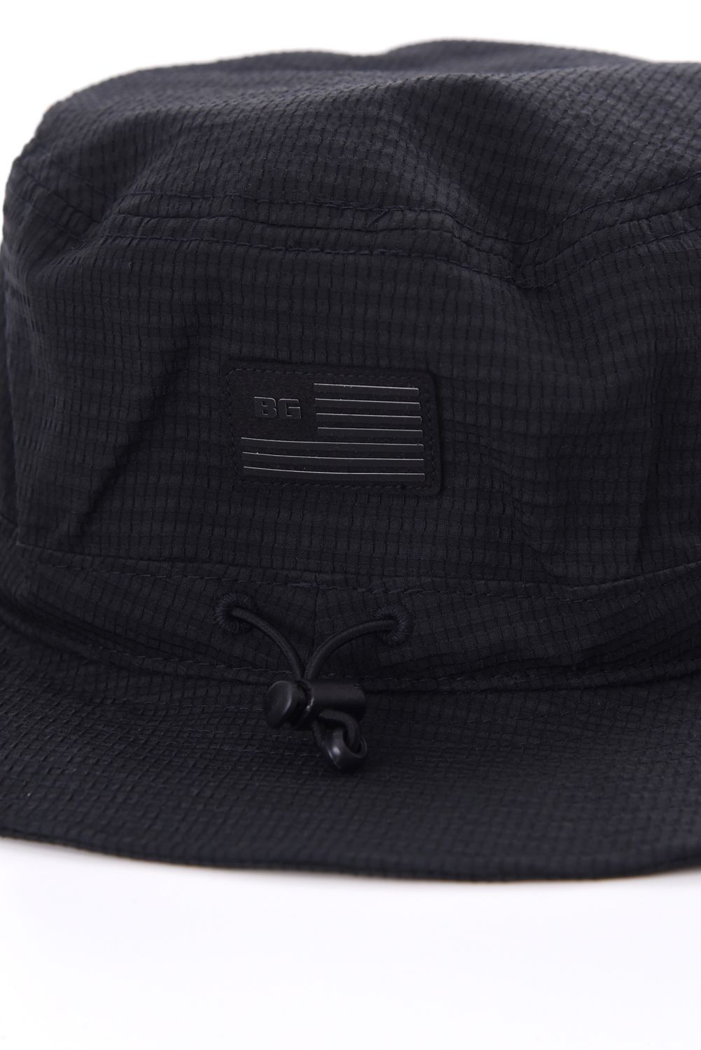 【26SS】 MEN’S SEERSUCKER WIDE HAT / シアサッカー ダイヤモンドロゴ ワイドハット (ブラック)