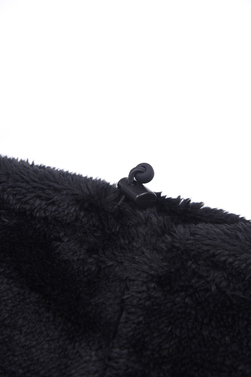 BOA NECK WARMER / ボア素材 ドローストリング付きネックウォーマー (ブラック)