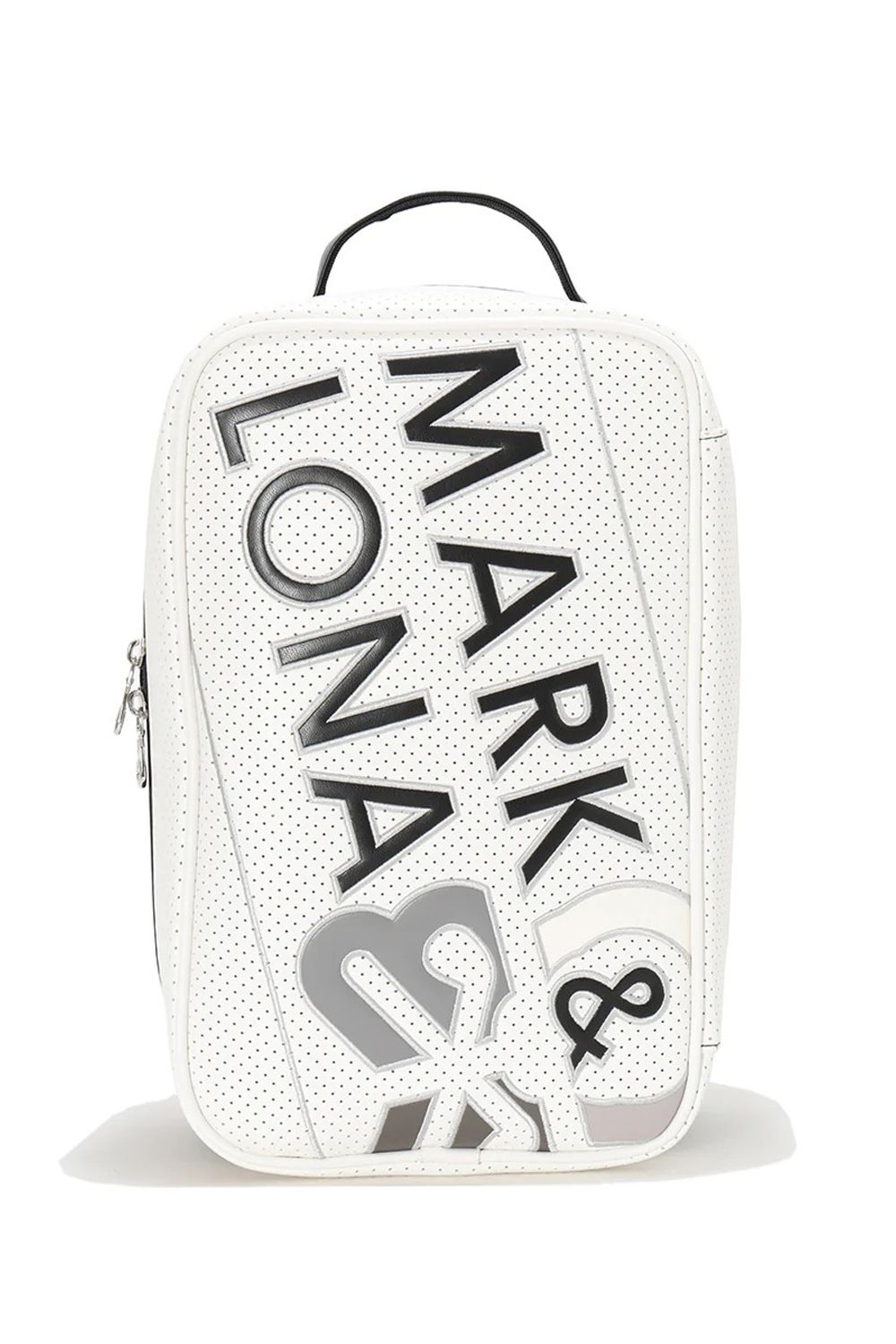 【26SS】 ML DUAL-TONE SHOE BAG / バイカラー ロゴパッチワーク シューズバッグ (ブラック)